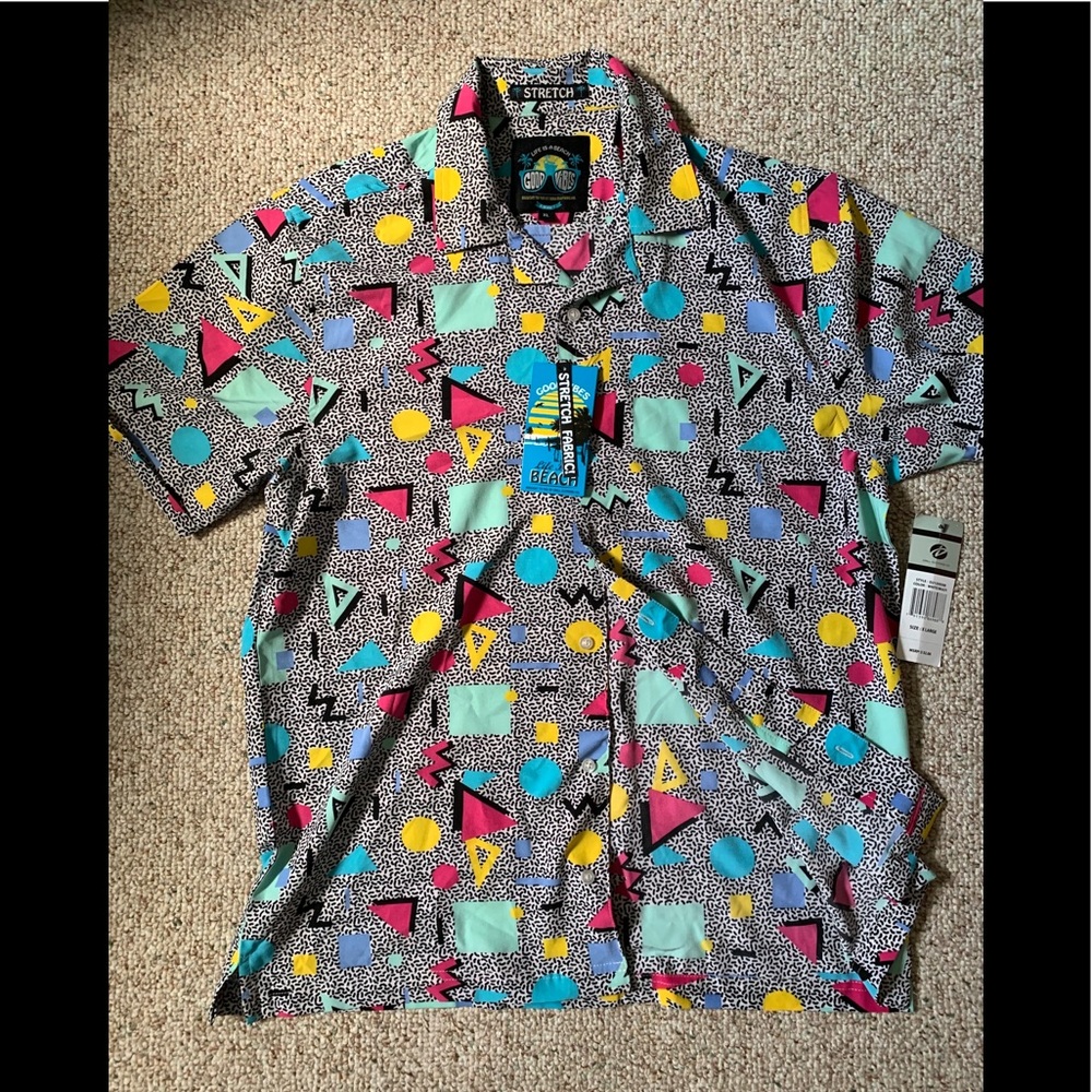 Fashion Nova Mens Button Down Short Sleeve Size XL